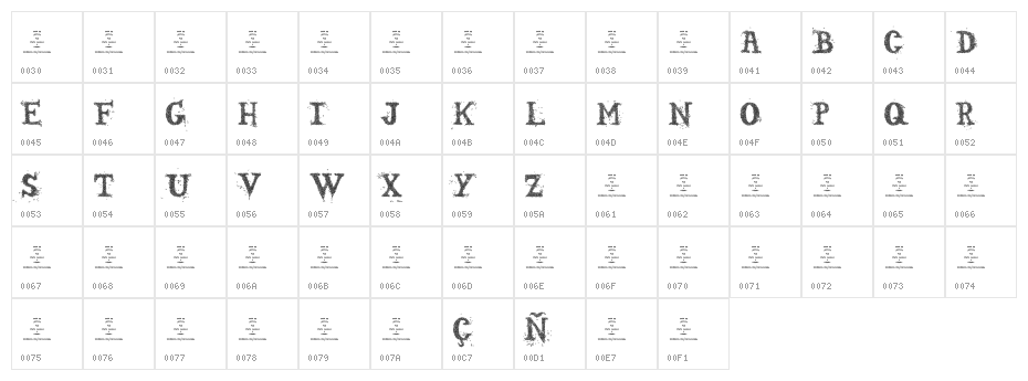 Sopa de letras Medium Character Map