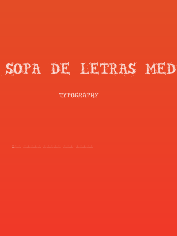 Sopa de letras Medium Poster
