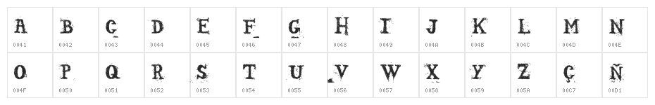 Sopadeletras-Regular Character Map