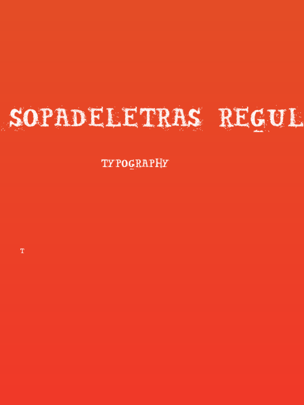 Sopadeletras-Regular Poster
