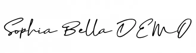 Sophia Bella DEMO  नि: शुल्क फ़ॉन्ट्स डाउनलोड