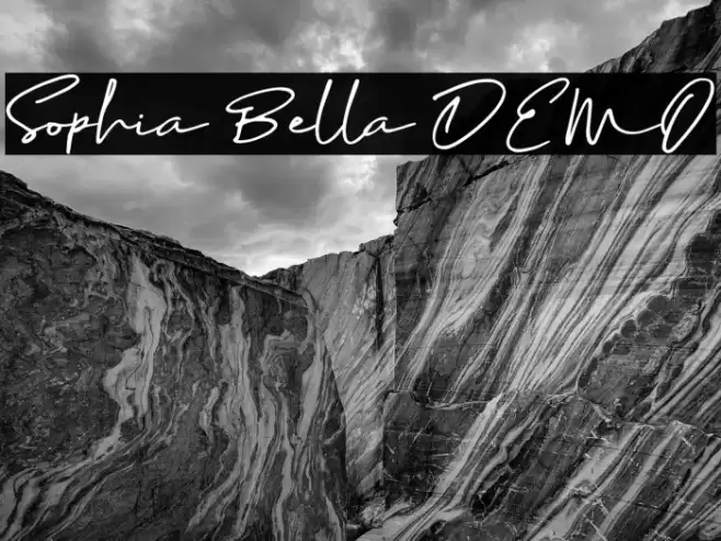 Sophia Bella DEMO Font examples