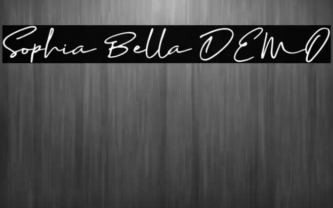 Sophia Bella DEMO Font examples