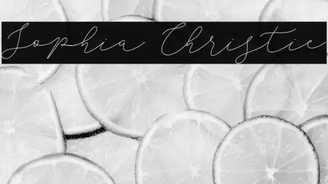 Sophia Christie Font examples