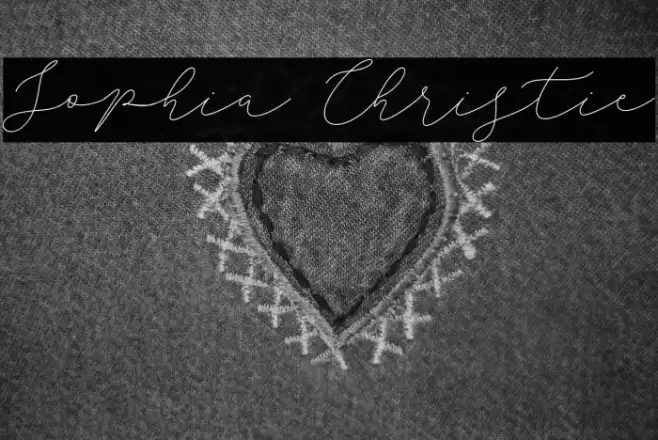 Sophia Christie Font examples