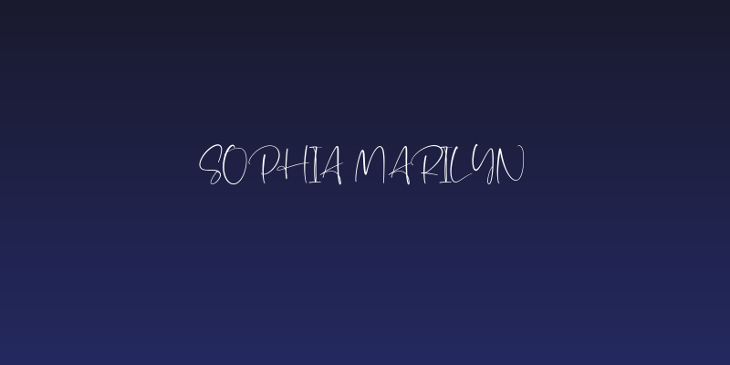 Sophia Marilyn Social Header