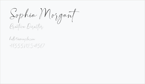 Sophia Morgant Business Card