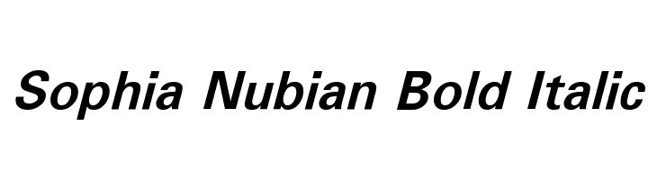 Sophia Nubian Bold Italic Font