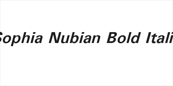 Sophia Nubian Bold Italic Logo