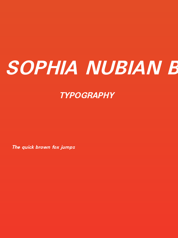 Sophia Nubian Bold Italic Poster
