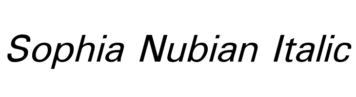 Sophia Nubian Italic Font