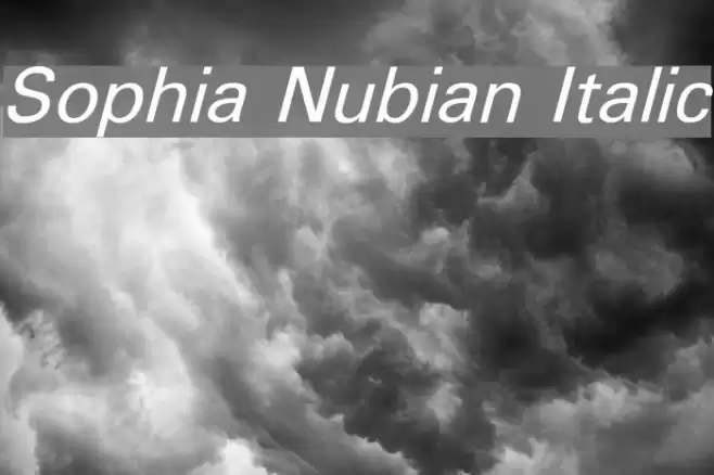 Sophia Nubian Italic Font examples