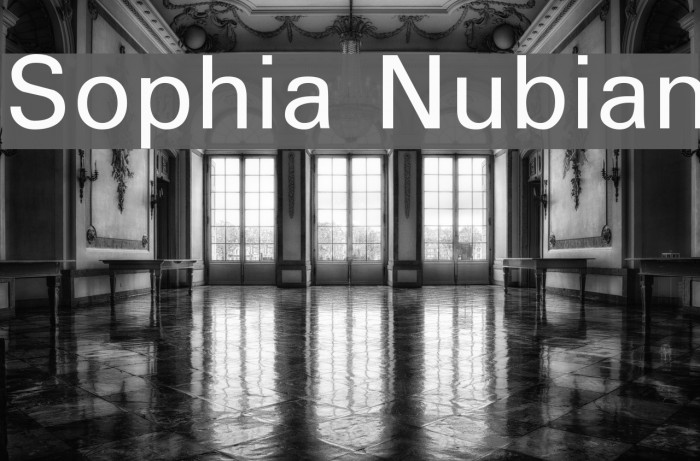 Sophia Nubian Font examples