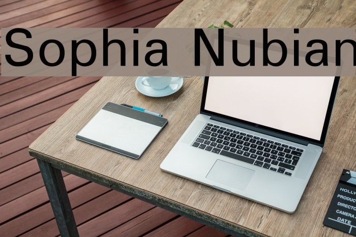 Sophia Nubian Font examples