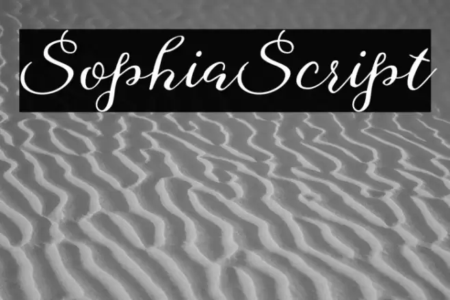 SophiaScript Fonte examples
