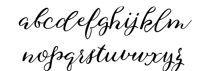 SophiaScript Schriftart Kleinbuchstaben