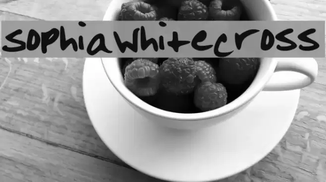 SophiaWhitecross Font examples