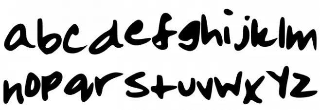 SophiaWhitecross Schriftart Kleinbuchstaben