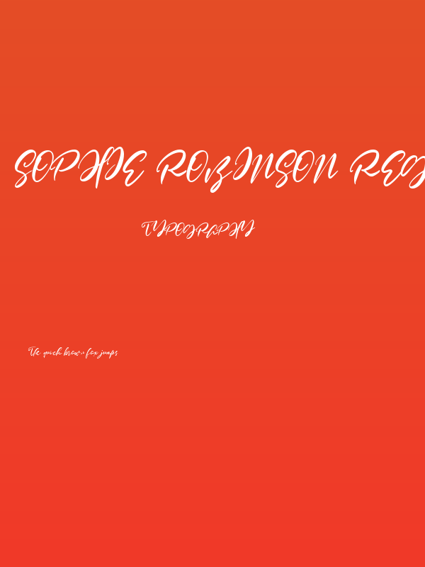 Sophie Robinson Regular Poster