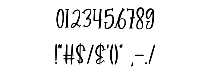 SophieJasper Font OTHER CHARS