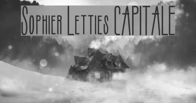 Sophier Letties CAPITALE Font examples
