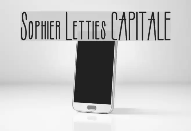 Sophier Letties CAPITALE Font examples