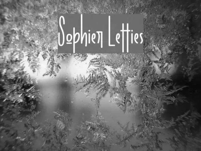 Sophier Letties Font examples