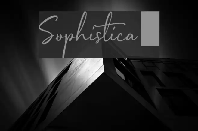 Sophistica1 Font examples