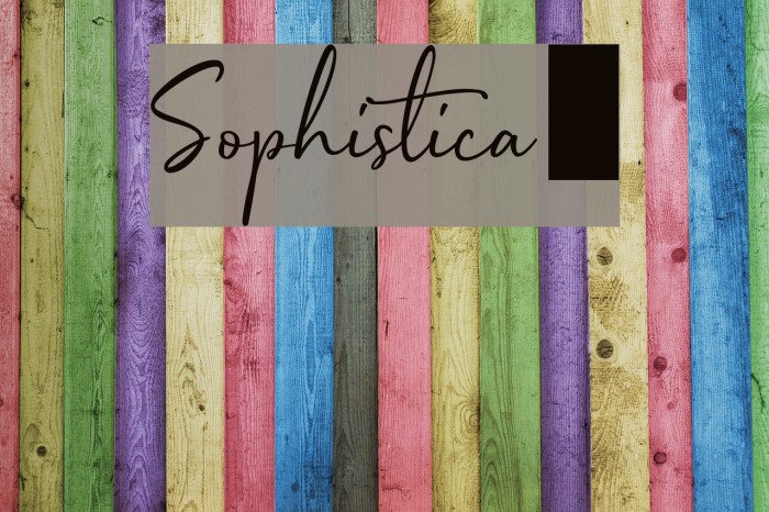 Sophistica1 フォント examples