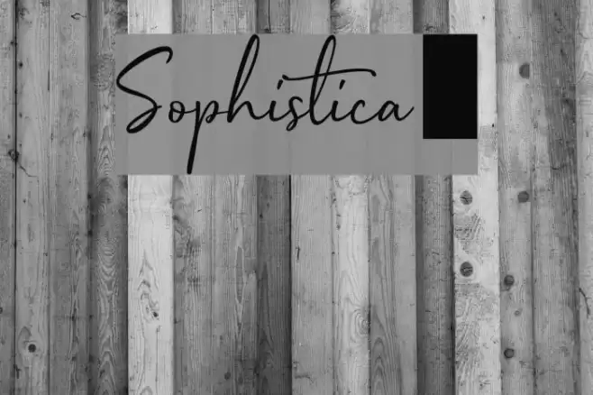 Sophistica1 Font examples
