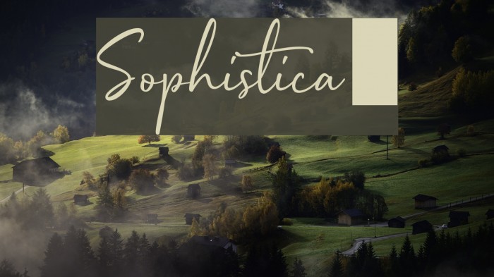 Sophistica1 フォント examples