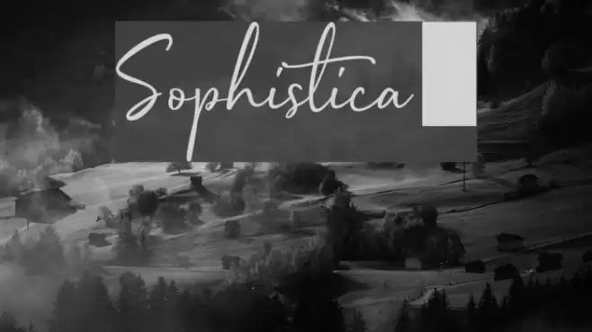 Sophistica1 Font examples