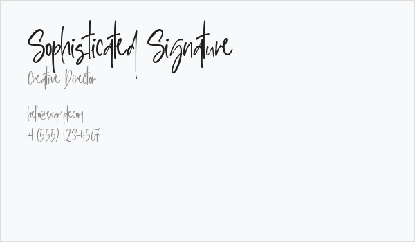Sophisticated Signature Business Card