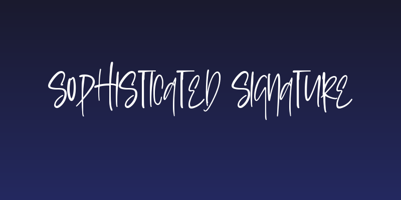 Sophisticated Signature Social Header