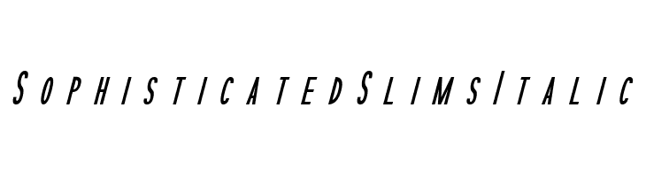 Sophisticated Slims Italic  baixar fontes gratis