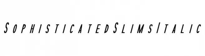 Sophisticated Slims Italic  Fuentes Gratis Descargar