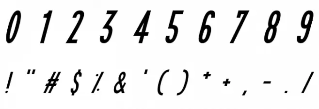 Sophisticated Slims Italic Font OTHER CHARS