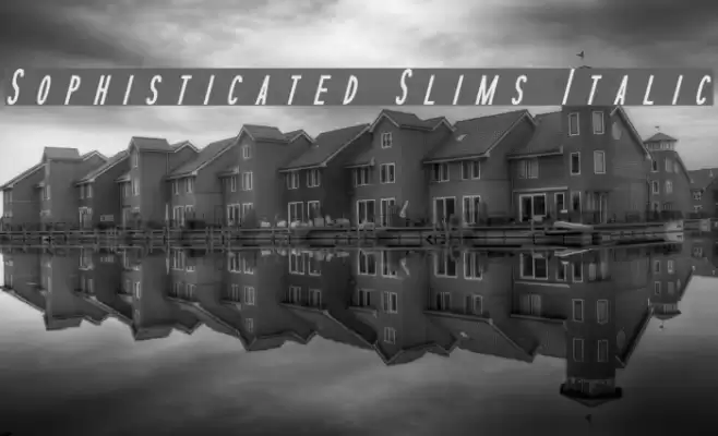 Sophisticated Slims Italic Font examples