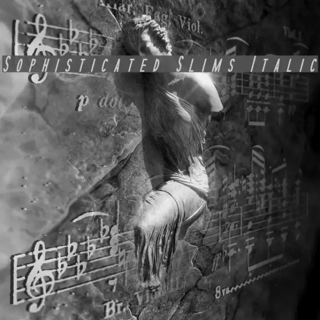 Sophisticated Slims Italic Font examples