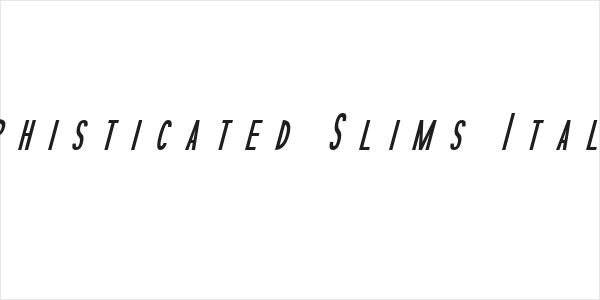 Sophisticated Slims Italic Logo