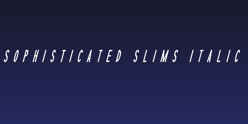 Sophisticated Slims Italic Social Header