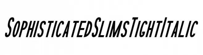 Sophisticated Slims Tight Italic  Fuentes Gratis Descargar