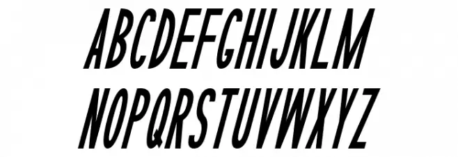 Sophisticated Slims Tight Italic 字体 大写
