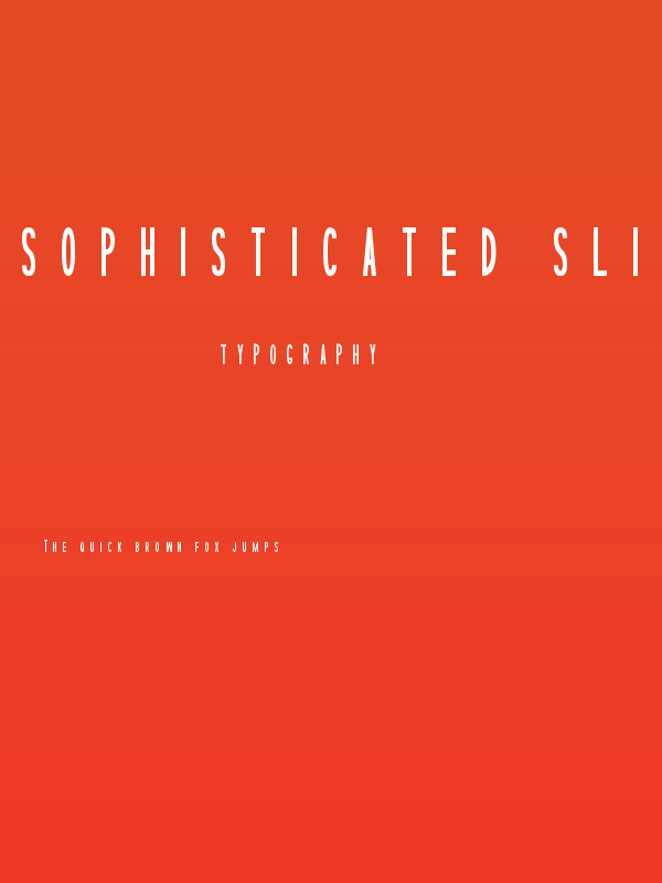 Sophisticated Slims Poster