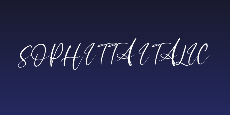 Sophitta Italic Social Header