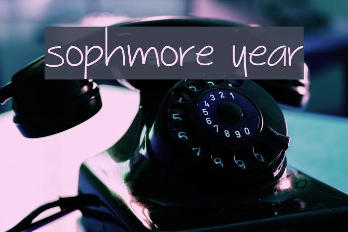 Sophmore Year Font examples