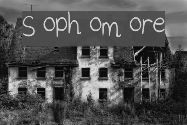 Sophomore Font examples