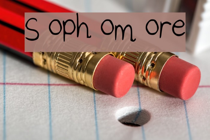 Sophomore Font examples