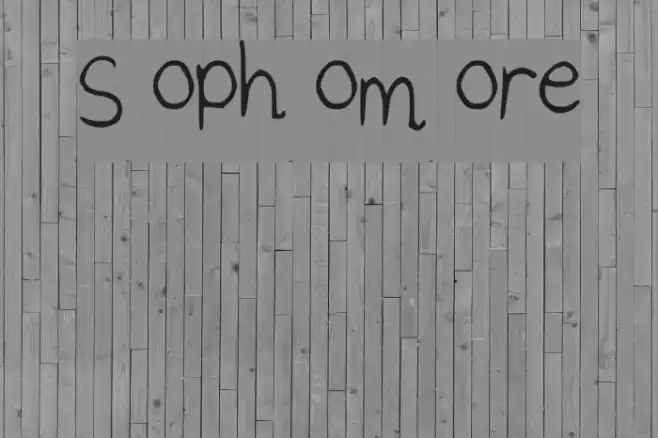 Sophomore Font examples