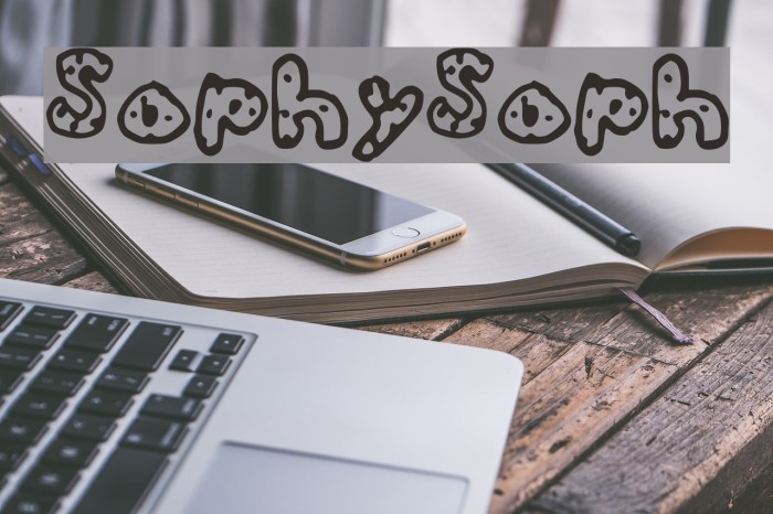 SophySoph Fonte examples